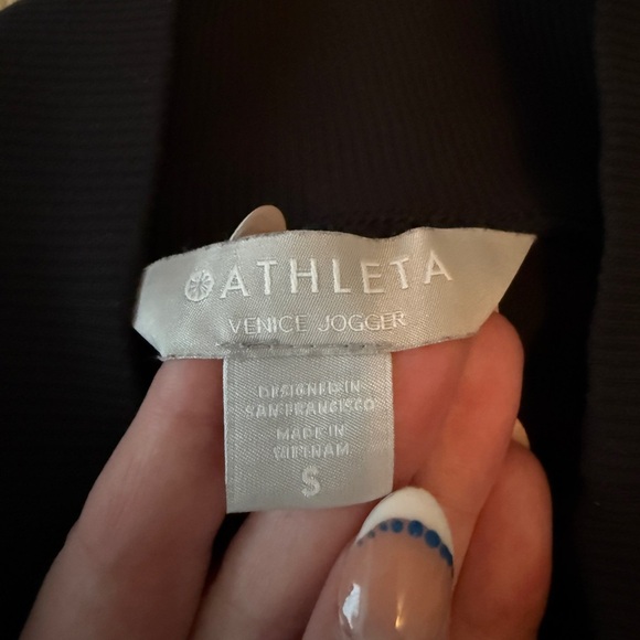 Athleta Black Track Pants Relaxed Fit Joggers - Picture 5 of 5